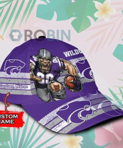 Custom Name Kansas State Wildcats Mascot Vintage Design Classic Baseball Cap Hat