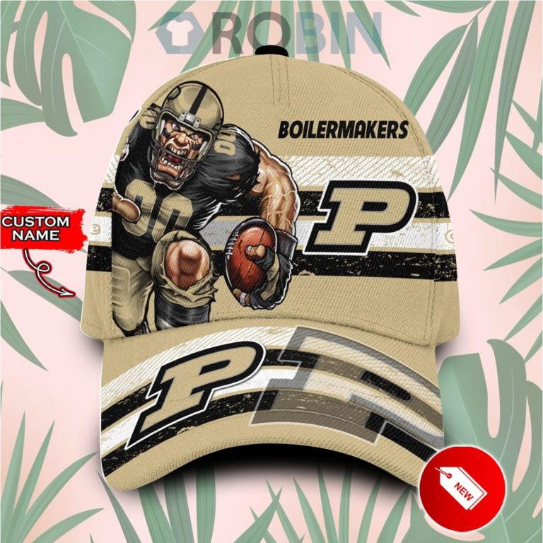Custome Name Purdue Boilermakers Mascot Vintage Design Classic Baseball Cap Hat