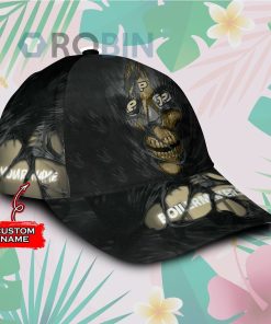 Custome Name Purdue Boilermakers Skull Torn Fabric Classic Baseball Cap Hat