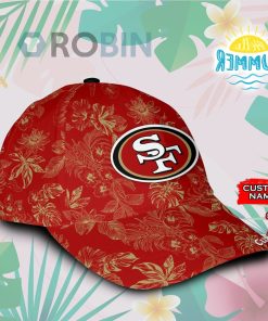 Custome Name San Francisco 49ers Tropical Hawaiian Classic Baseball Cap Hat Custome Name San Francisco 49ers Tropical Hawaiian Classic Baseball Cap Hat
