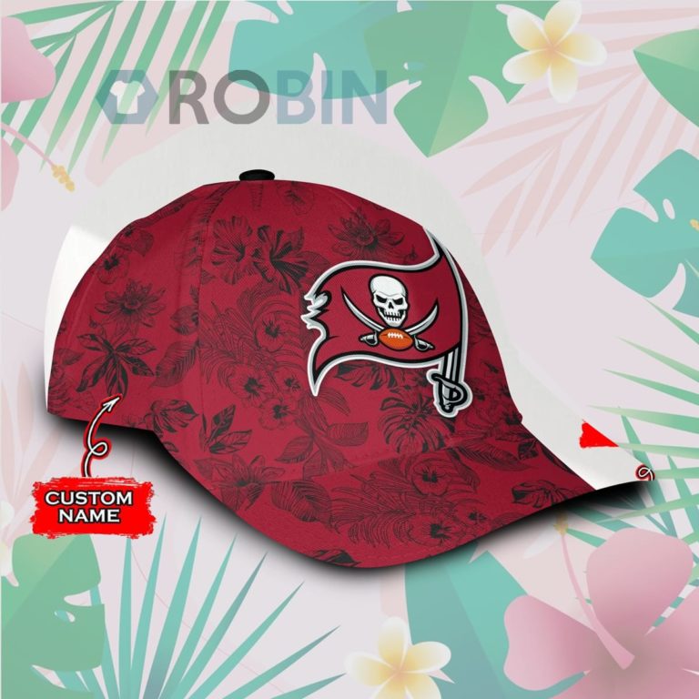 Custome Name Tampa Bay Buccaneers Tropical Hawaiian Classic Baseball Cap Hat