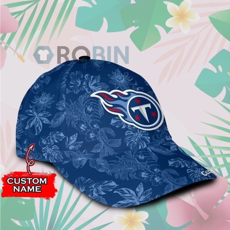 Custome Name Tennessee Titans Tropical Hawaiian Classic Baseball Cap Hat