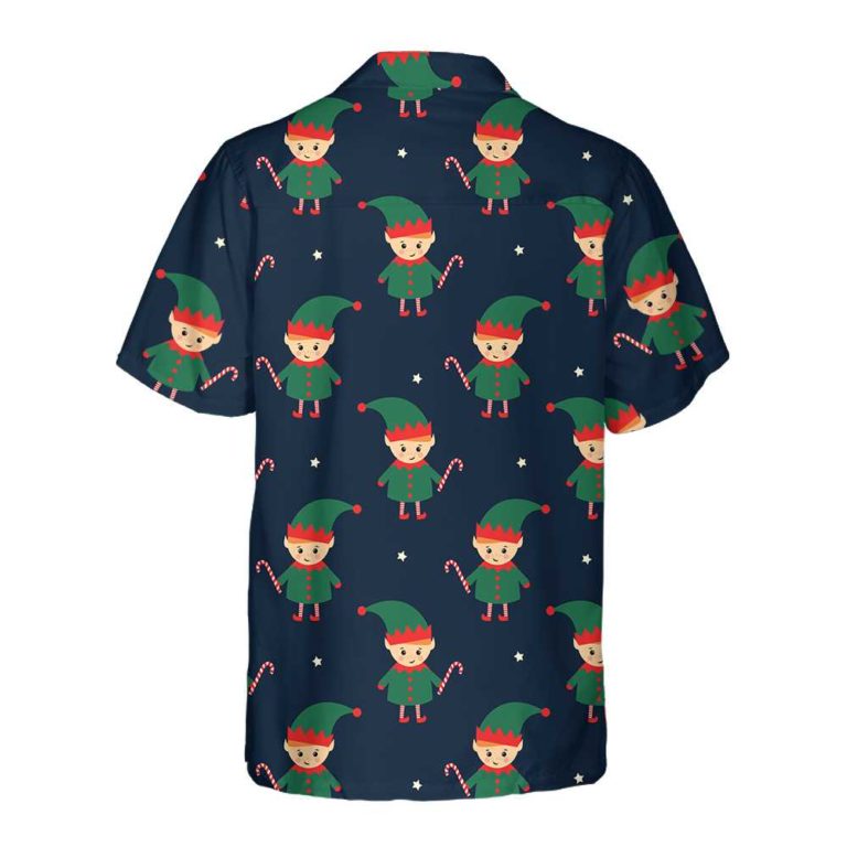 Cute Elf With Candy Cane Hawaiian Shirt