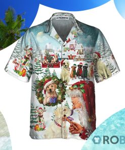 Cute Labrador Dogs Celebrate Christmas Hawaiian Shirt