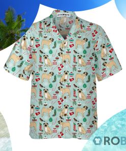 Cute Pug Xmas Holiday Hawaiian Shirt