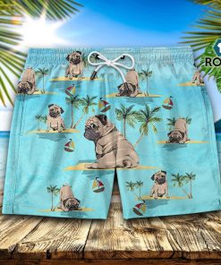 Cute Pugs Hawaiian Short Cute Pugs Hawaiian Short