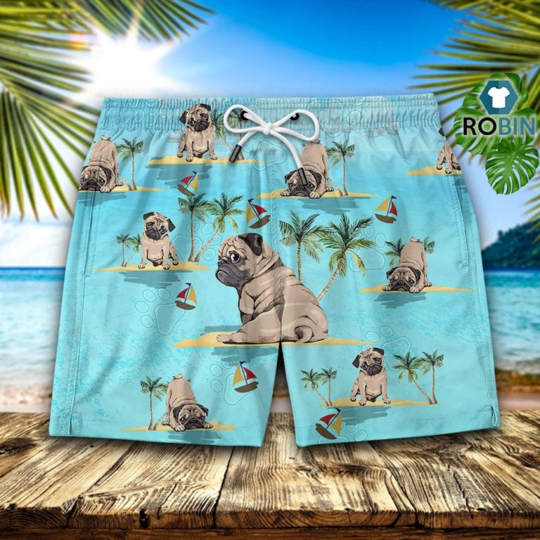 Cute Pugs Hawaiian Short