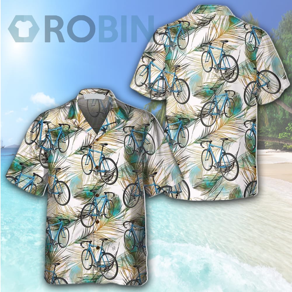 hawaiian shirt with bicycles