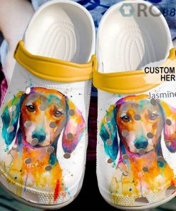 Dachshund Personalized Art Crocs Crocband Clog Dachshund Personalized Art Crocs Crocband Clog