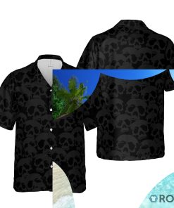 Dark Skull Pattern Hawaiian Shirt