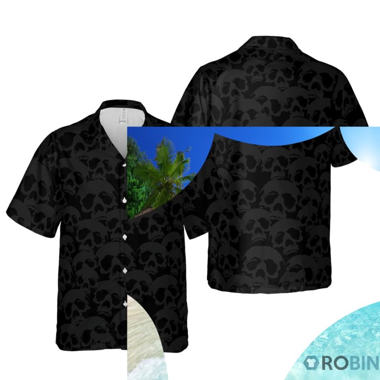 Dark Skull Pattern Hawaiian Shirt