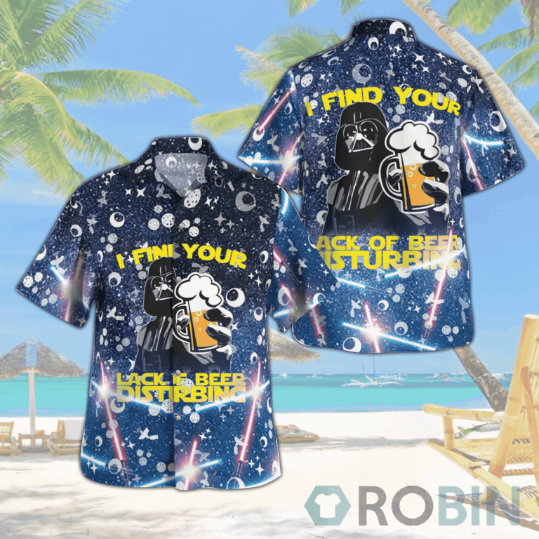 Darth Vader I Find Your Lack of beer Disturbing Star Wars Hawaiian Shirts Beach Short
