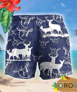 Deer Hunting Blue Hawaii Shirt & Shorts
