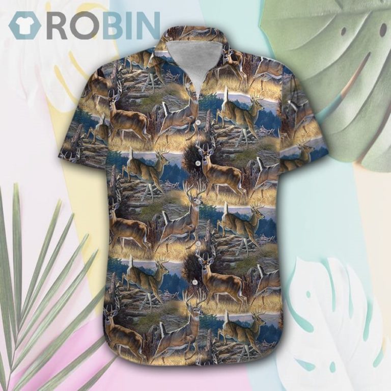 Deer Hunting Pattern Hawaii Shirt & Shorts