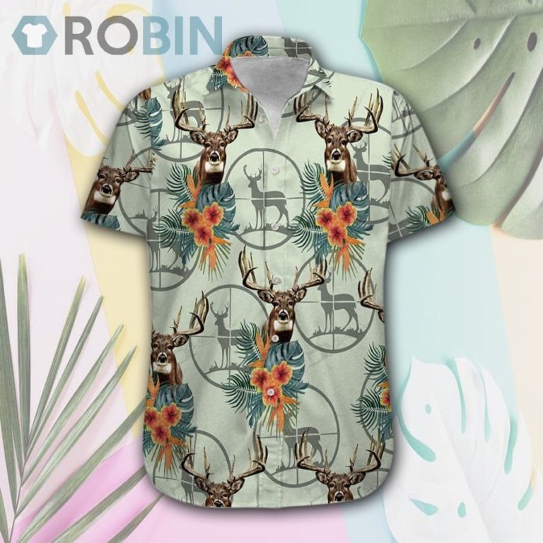 Deer Hunting Tropical Hawaii Shirt & Shorts