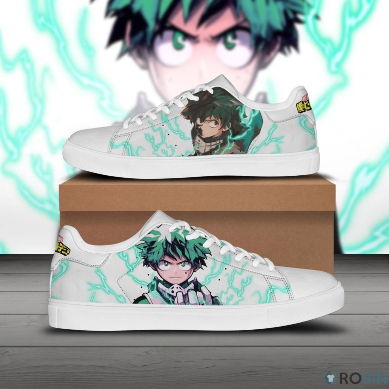 Deku Shoes Izuku Midoriya My Hero Academia Skateboard Low Top Custom Anime Sneakers