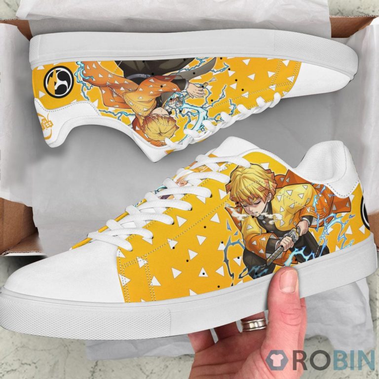 Demon Slayer Zenitsu Stan Smith Shoes Custom Anime Casual Sneakers