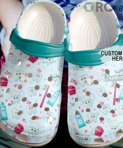 Dentist Personalized Lovely Pattern Crocs Crocband Clog