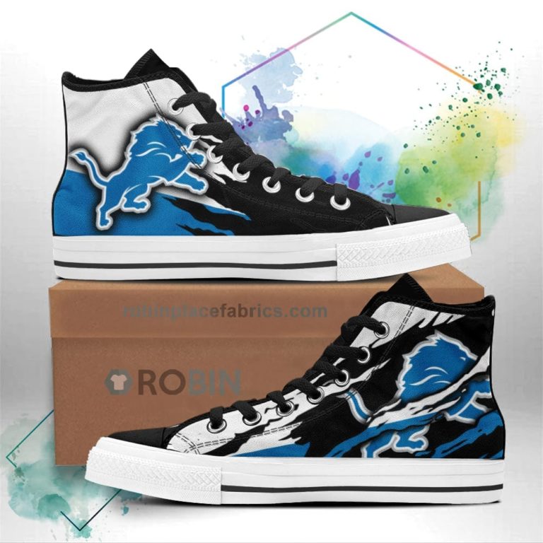 Detroit Lions Shoes Custom High Top Sneakers