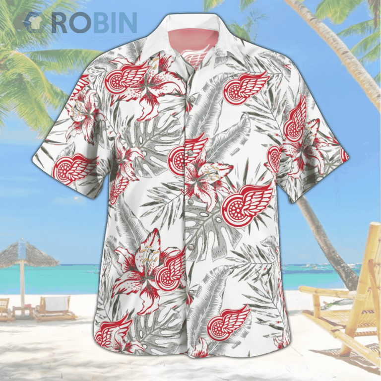 Detroit Red Wings Hawaiian Shirts Beach Short