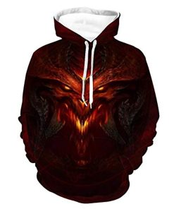 Diablo Hoodie Shirts – Diablo 3 Book of Cain 3D Print Hooded RB5344