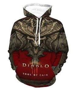 Diablo Hoodie Shirts – Diablo 3 Book of Cain 3D Print Hooded RB8410