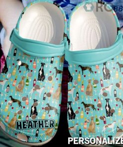 Dog Personalized Greyhound And Wine Crocs Crocband Clog