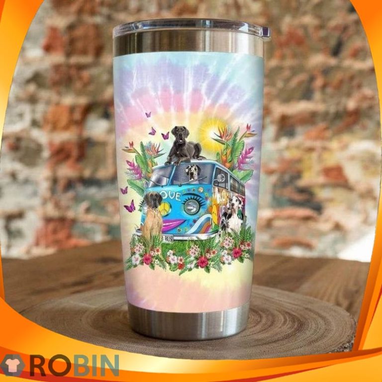Dogs Love Hippie Peace Tumbler