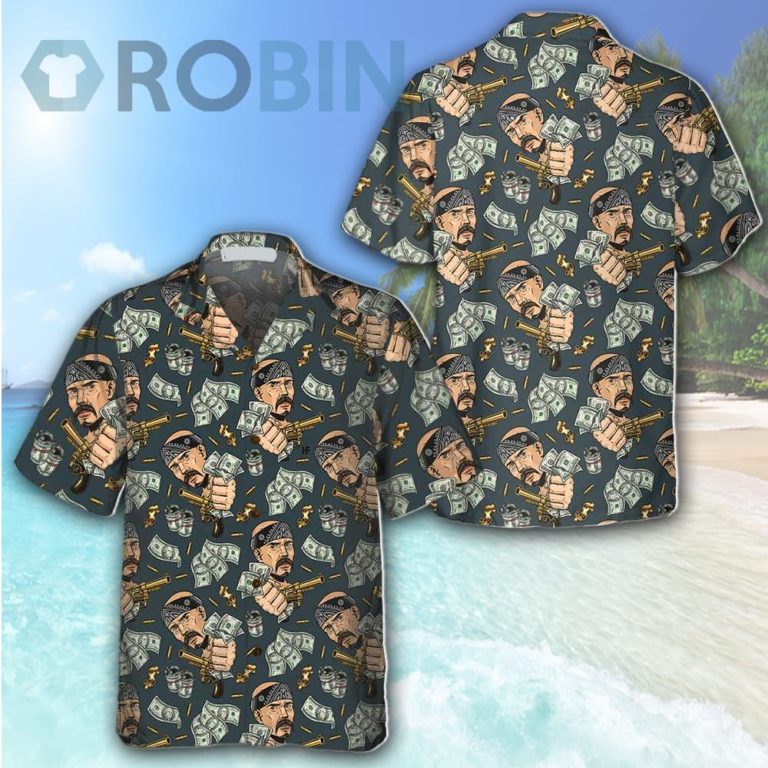 Dollar Bill And Gun Hawaiian Shirt Dollar Hawaiian Shirt