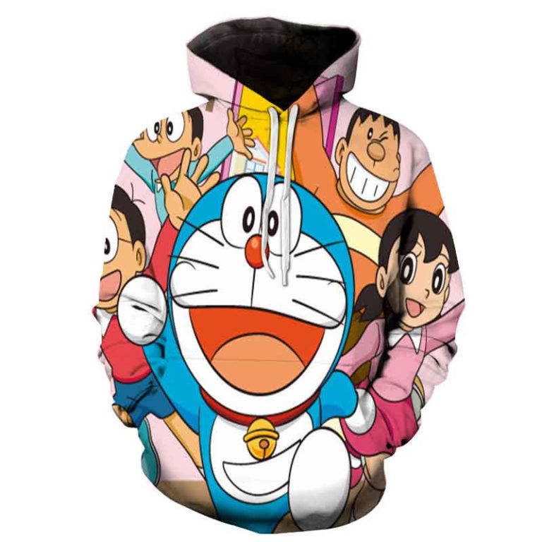 Doraemon 3D Printed Hoodie Shirts – Anime Casual Hoodeds