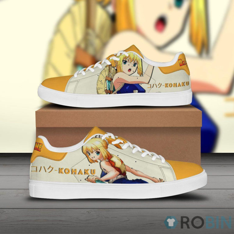 Dr.Stone Kohaku Skate Casual Sneakers Custom Dr. Stone Anime Shoes