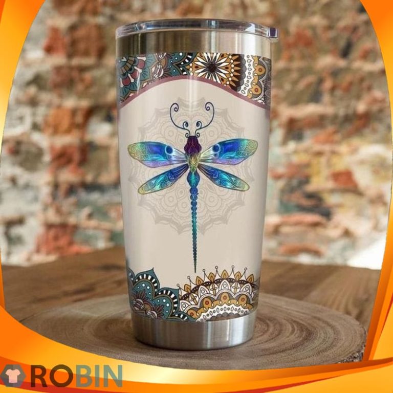Dragonfly Mandala Hippie Tumbler