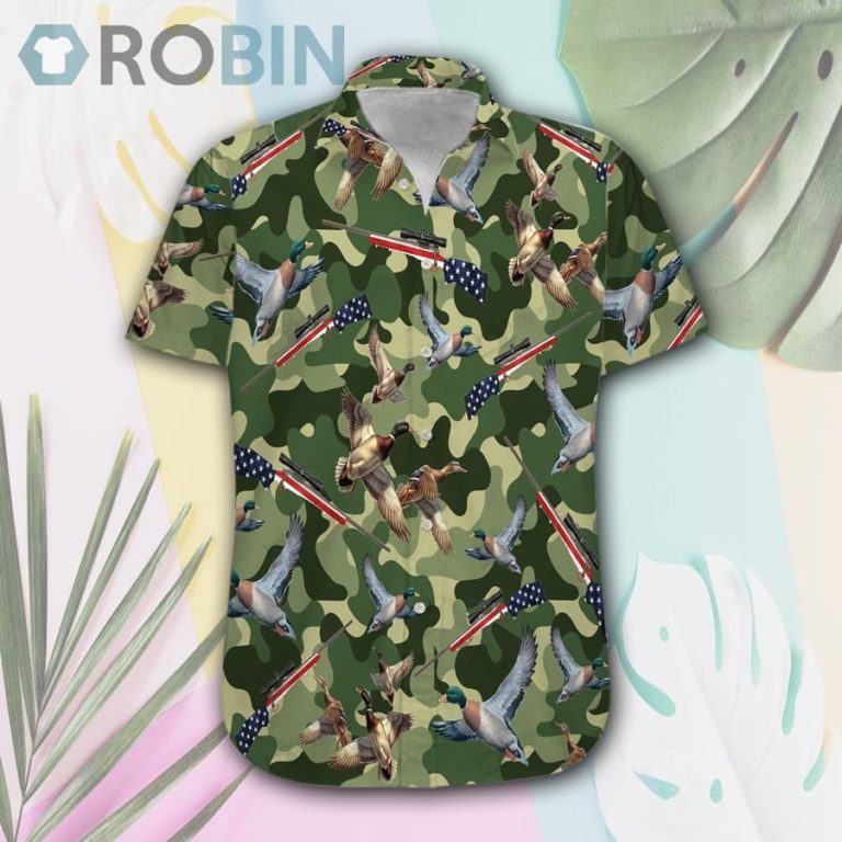 Duck Hunting Camo Hawaii Shirt & Shorts