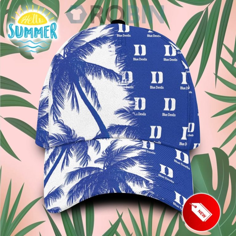 Duke Blue Devils Palm Trees Hawaiian Summer Classic Baseball Cap Hat