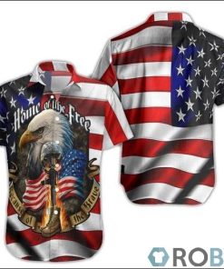 Eagle American Home Of The Free Hawaiian Shirt
