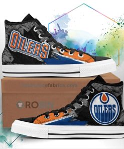 Edmonton Oilers High Top Shoes Custom Canadian Maple Leaf Sneakers