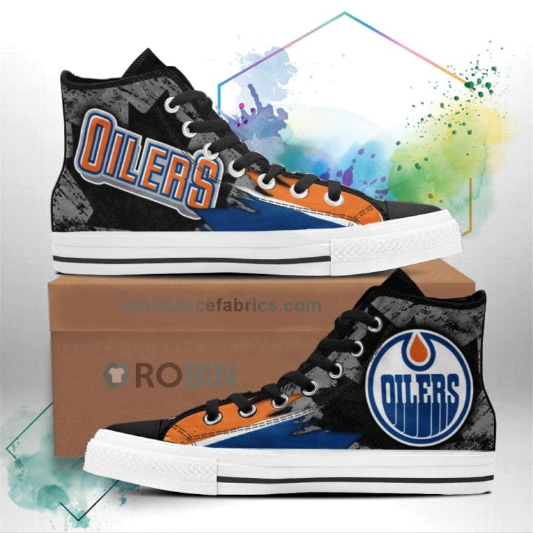 Edmonton Oilers High Top Shoes Custom Canadian Maple Leaf Sneakers