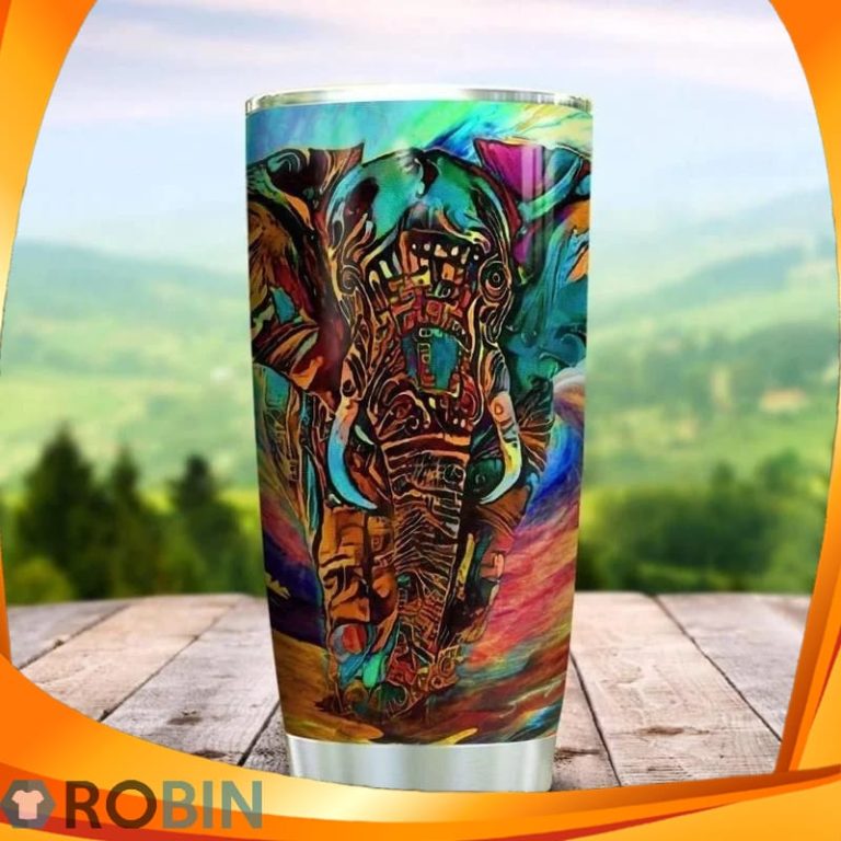 Elephant Colorful Tumbler