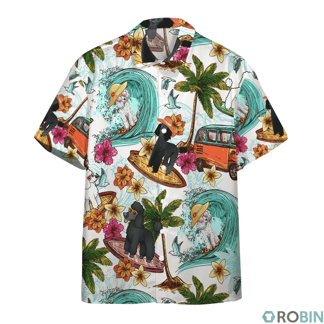 Enjoy Surfing With Poodle Hawaiian Shirt - RobinPlaceFabrics