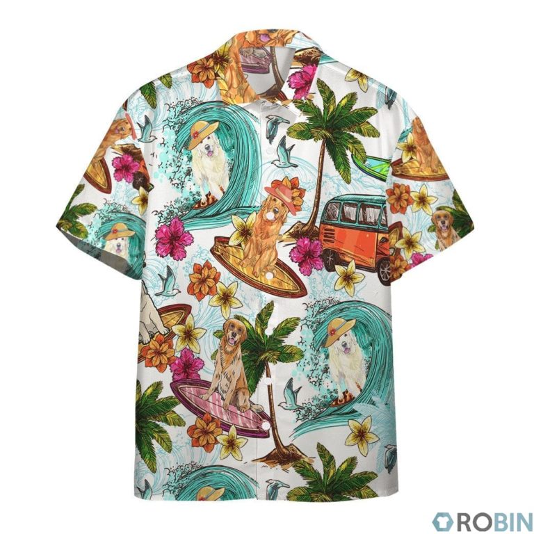 Enjoy Surfing With Retriever Dog Hawaiian Shirt