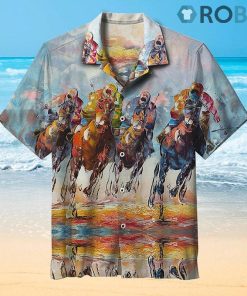 Equestrian Lovers Painting Art Hawaiian Shirt