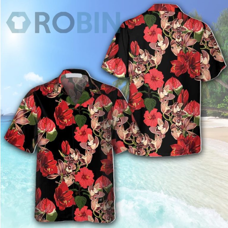 Exotic Hibiscus And Tropical Plants Hawaiian Shirt