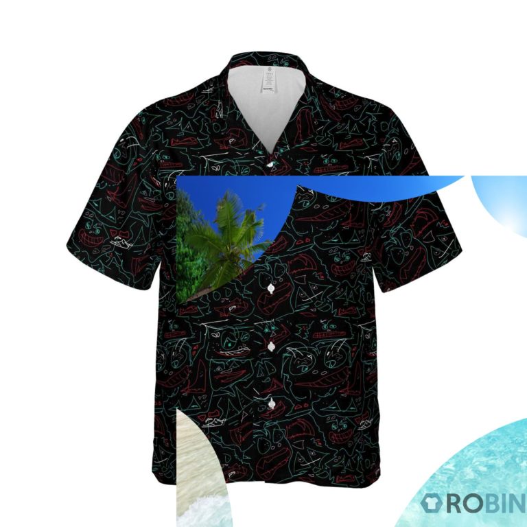 Face Line Art Hawaiian Shirt