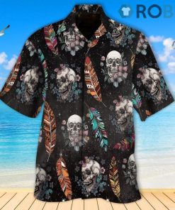 Feather Skull Hawaiian Shirt