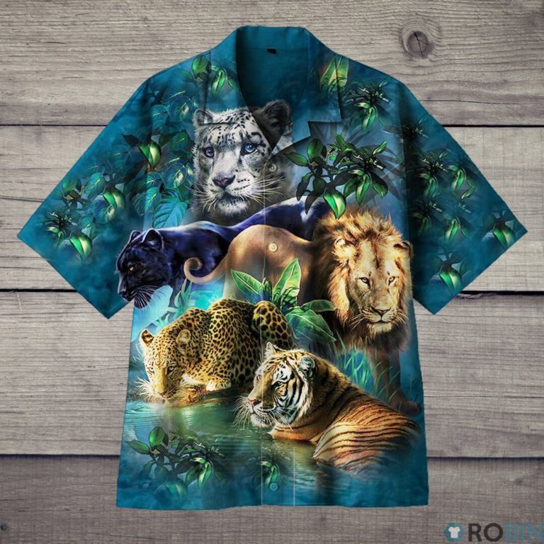Feline King Of Beasts Hawaiian Shirt