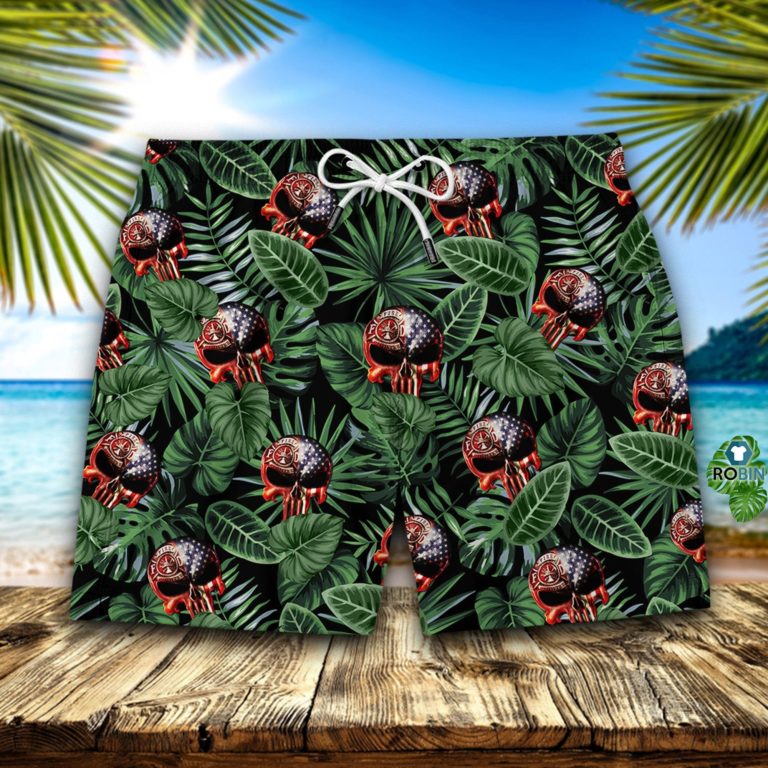 Firefighter Skull Hawaiian Short