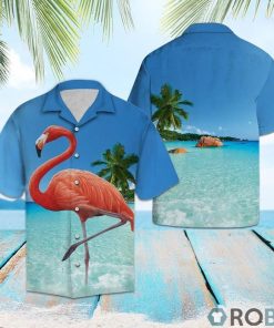 Flamingo At The Beach Hawaiian Shirt