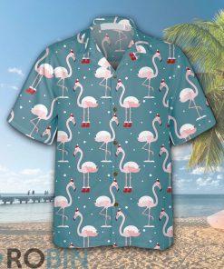 Flamingo On Christmas Holiday Hawaiian Shirt Flamingo On Christmas Holiday Hawaiian Shirt