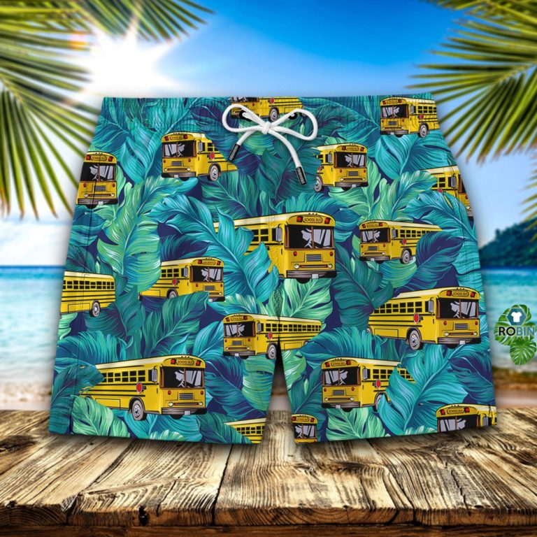 Flat Nose School Bus Hawaiian Short