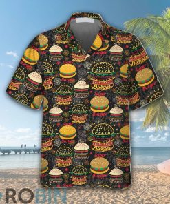 Floral Tasty Burgers Hawaiian Shirt